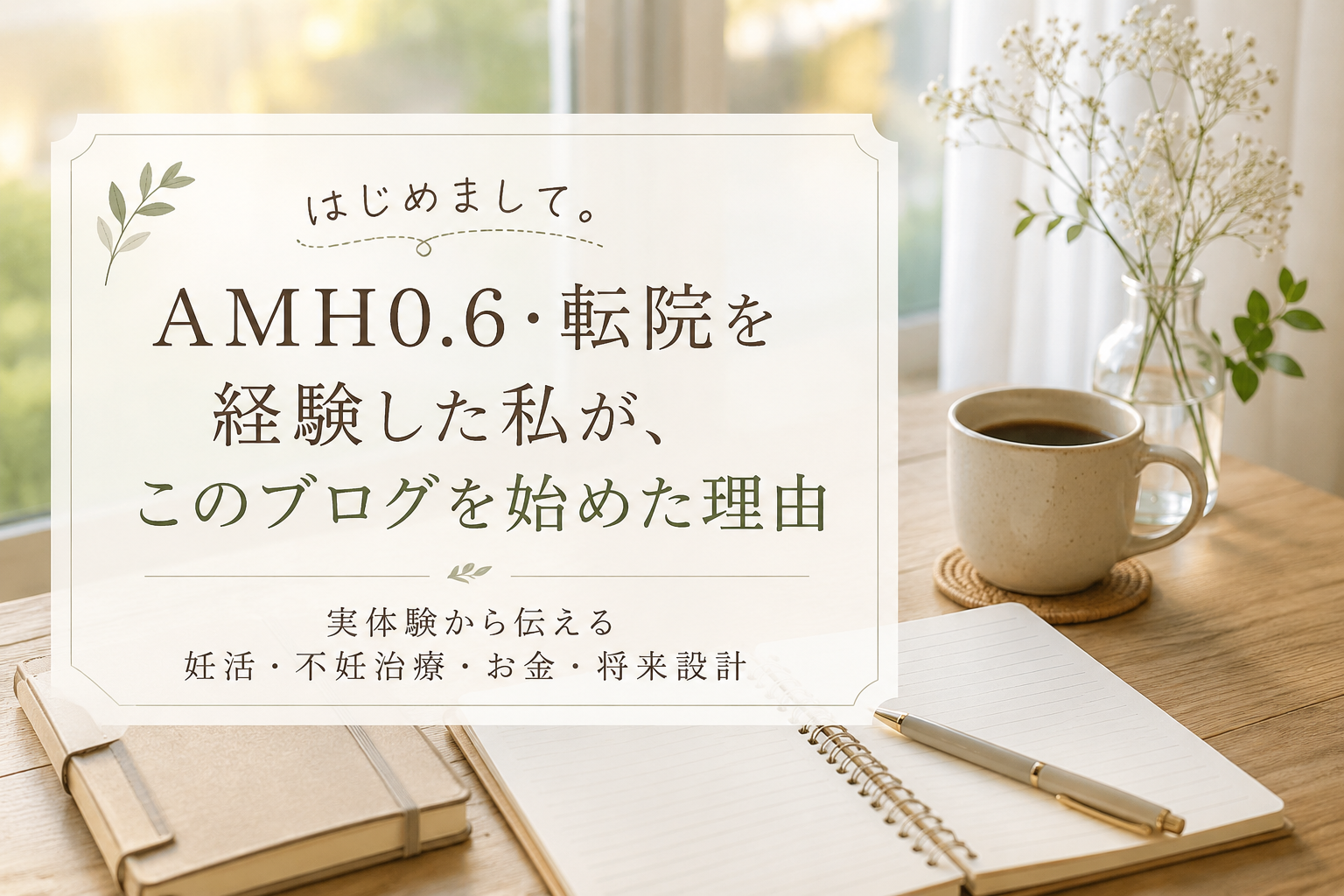 【自己紹介】AMH0.6・転院を経験した私が、不妊治療のお金と将来設計を発信する理由
