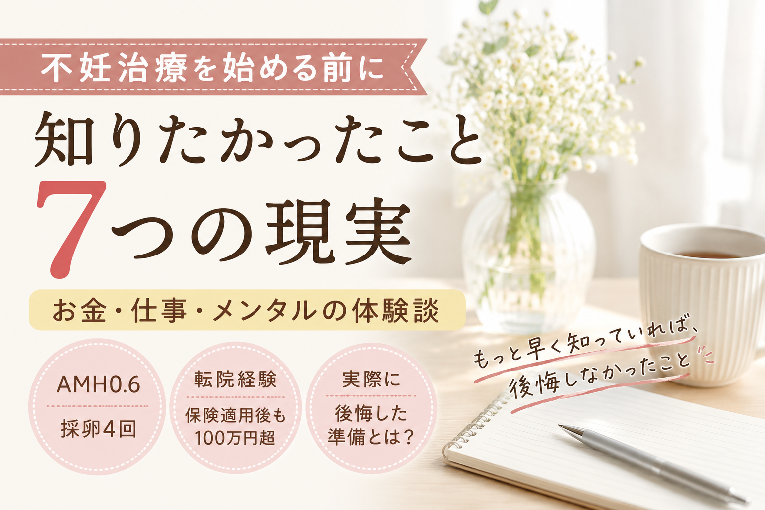 不妊治療を始める前に知りたかったこと