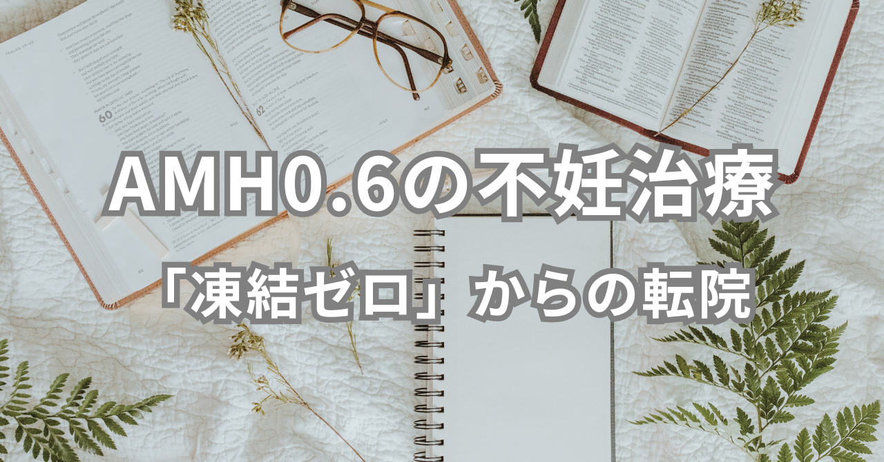 AMH0.6の不妊治療｜高刺激で「凍結ゼロ」からの転院