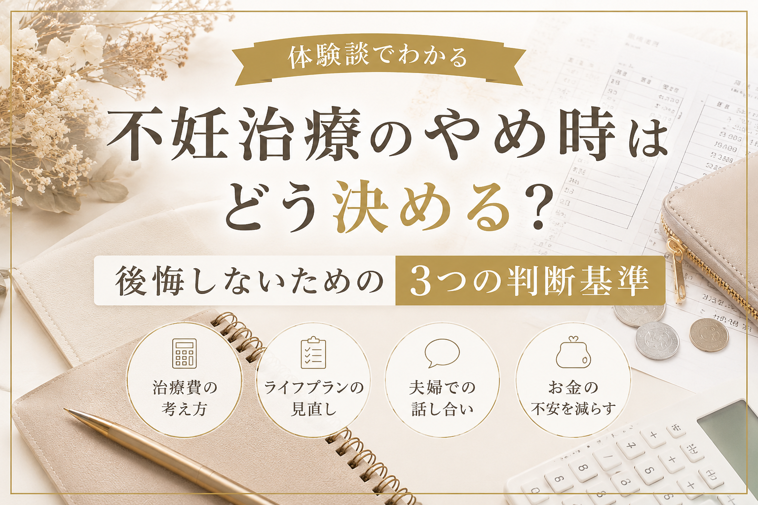 不妊治療のやめ時　判断基準ガイド